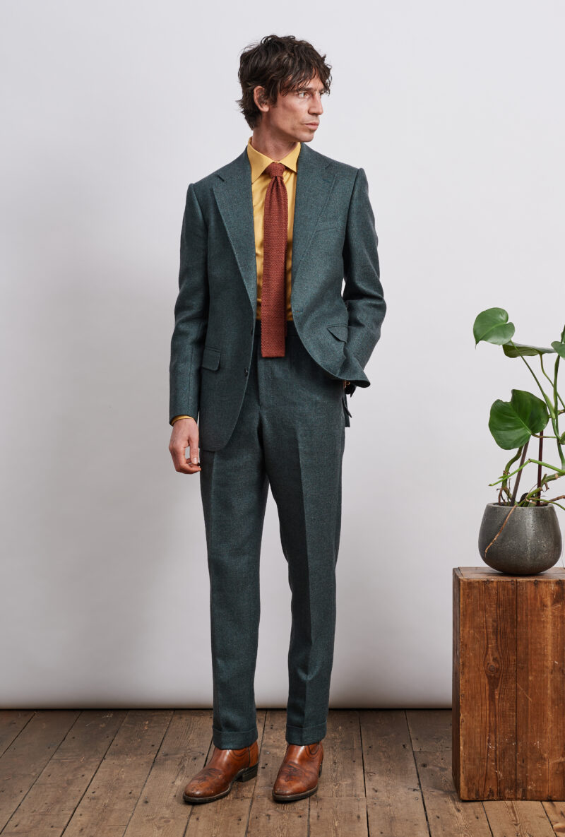 Teal Wool Linen
